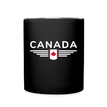 Kanada T-Shirt Outfit Design, Natur & Freiheit - Tasse einfarbig - Schwarz - Vorne