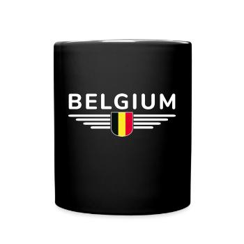 Ich liebe Belgien Design T-Shirt Outfit - Tasse einfarbig - Schwarz - Vorne