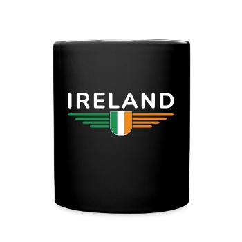 I Love Ireland Elegance Style Design T-Shirt - Mug uni - noir - Devant