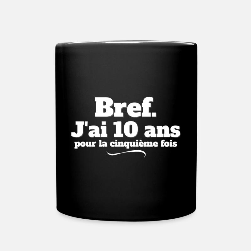 anniversaire 50 ans, 50 ans, j'ai 50 ans - Mug uni - noir