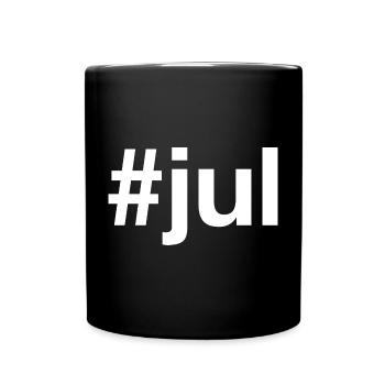 JUL Christmas Hashtag - Tasse einfarbig - Schwarz - Vorne
