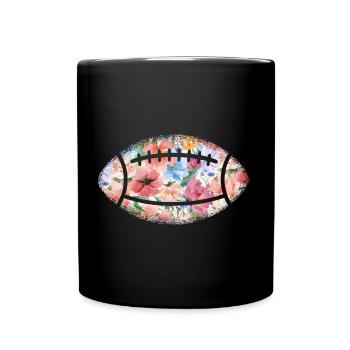 Football américain ballon enfants femmes football - Mug uni - noir - Devant