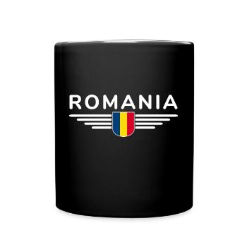 Bukarest T-Shirt für Rumänien Fans - Tasse einfarbig - Schwarz - Vorne