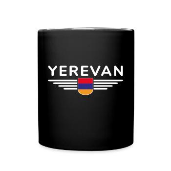 Erevan Design – Vivez l’Arménie - Mug uni - noir - Devant
