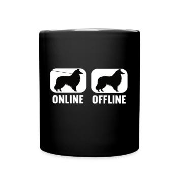 Online Offline Collie Collie Owner Collie Owner - Full Colour Mug - black - Front