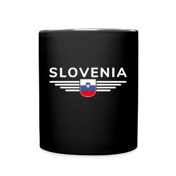 Stylish Slovenia design - Full Colour Mug - black - Front