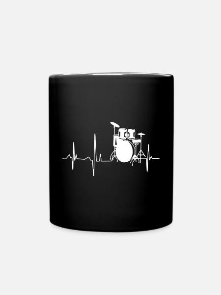 Rythme cardiaque du batteur - Mug uni - noir