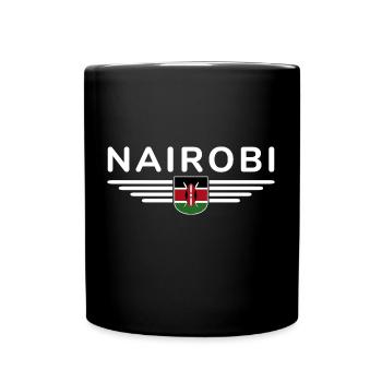 Nairobi Fans: T-Shirt für Kenia-Liebhaber - Tasse einfarbig - Schwarz - Vorne