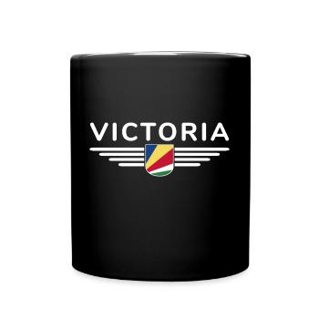 Victoria Seychellen Fans: Stylische Shirts - Tasse einfarbig - Schwarz - Vorne