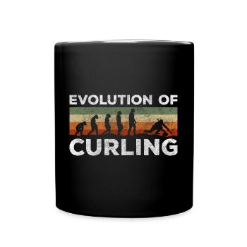 Curling Team Sieger Stöcke Sportlich - Tasse einfarbig - Schwarz - Vorne