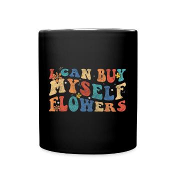flowers affection romance wedding - Full Colour Mug - black - Front