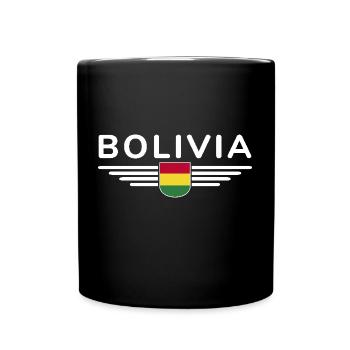 J’aime la Bolivie, T-shirt design de style élégance - Mug uni - noir - Devant