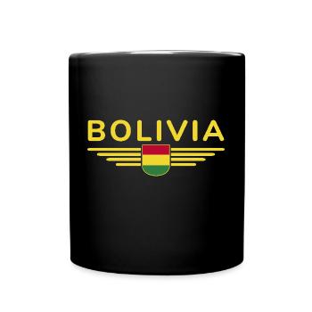 J’aime la Bolivie, T-shirt design de style élégance - Mug uni - noir - Devant