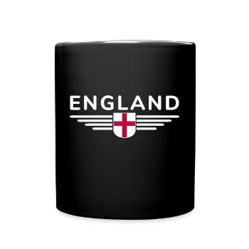 England Fan T-Shirt Design - Full Colour Mug - black - Front
