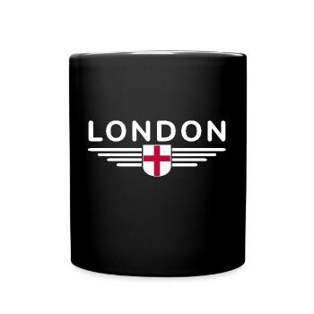 London England Fan T-Shirt Design - Full Colour Mug - black - Front