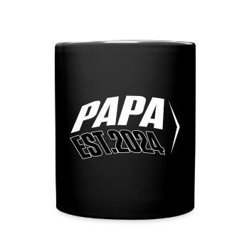 Papa Est.2024 Shirt - Tasse einfarbig - Schwarz - Vorne