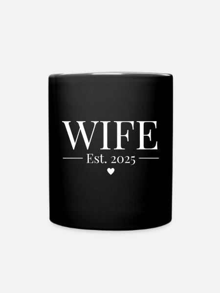 Wife Established 2025 - Full Colour Mug - black