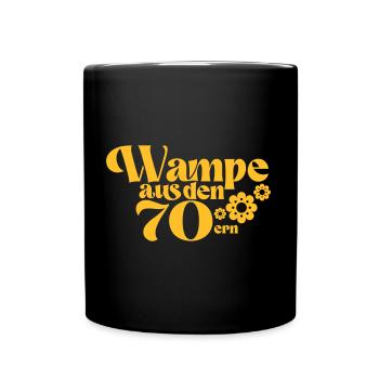 (W) Lampe aus den 70ern - Tasse einfarbig - Schwarz - Vorne