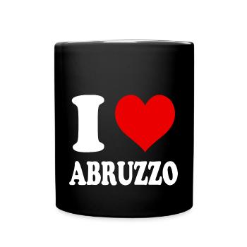 J’aime les Abruzzes Italie Drôle Plein d’ Coeur - Mug uni - noir - Devant