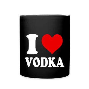 J’aime la vodka Rissia Boire Coeur Drôle Drôle - Mug uni - noir - Devant