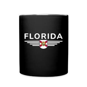 T-shirt Fan Floride – Sun & Beach - Mug uni - noir - Devant