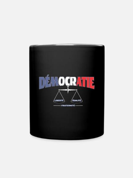 France: Liberté, Égalité, Fraternité - Full Colour Mug - black