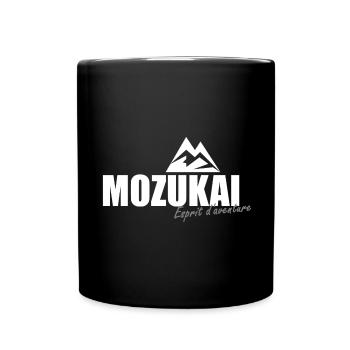 OFFICIAL MOZUKAI white logo - Full Colour Mug - black - Front