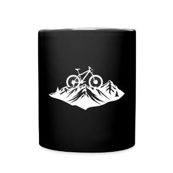 Mountain Bike Lover Sketch - Full Colour Mug - black - Front