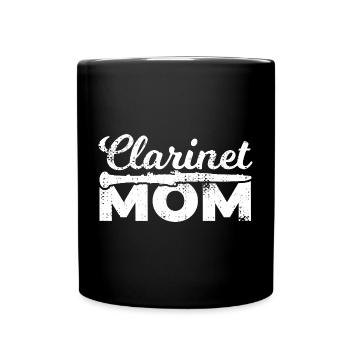 Clarinet player Mom - Full Colour Mug - black - Front