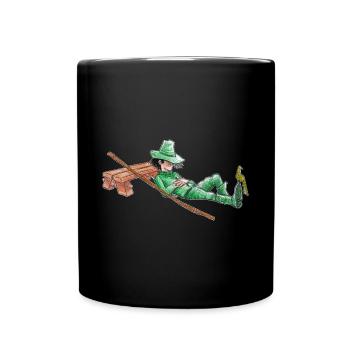 A nap for the green wanderer "GreenVagrant" - Full Colour Mug - black - Front