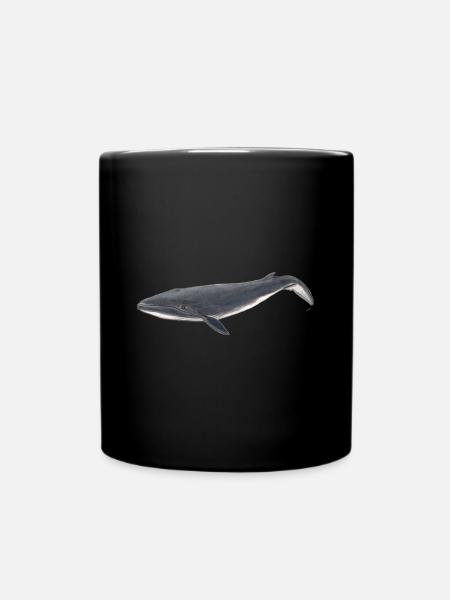 Baby Whale - Sei whale calf - bébé baleine - Full Colour Mug - black