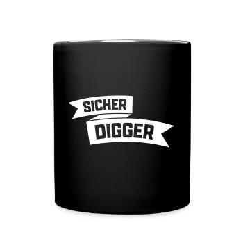 SICHER DIGGER - Tasse einfarbig - Schwarz - Vorne