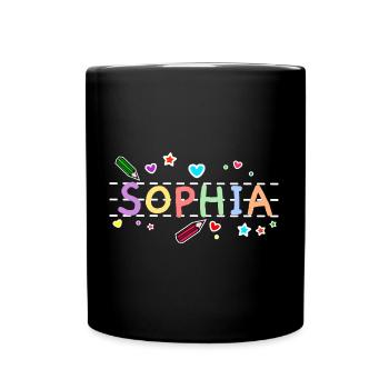 First name Sophia - Full Colour Mug - black - Front