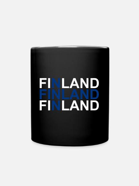 Finnland - Tasse einfarbig - Schwarz