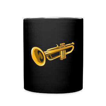 Trumpet - Wind Instrument Jazz Orchestra - Full Colour Mug - black - Front