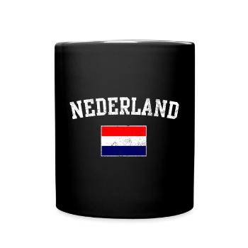 Nederland Arc-Flagge - Tasse einfarbig - Schwarz - Vorne