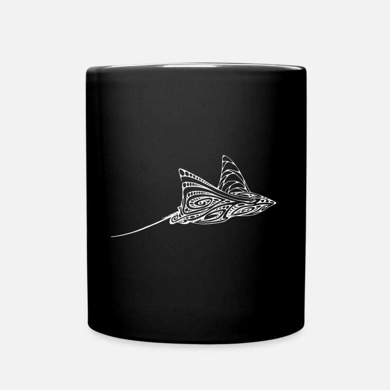 Skate Manta Diving Diver - Full Colour Mug - black