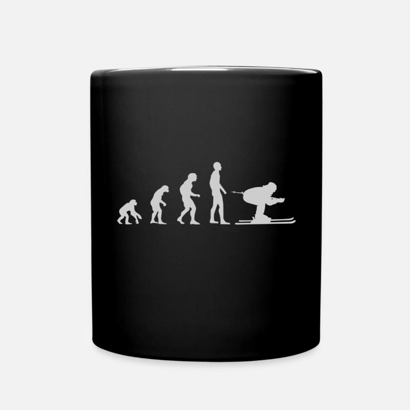 Evolution skieur - idée cadeau - Mug uni - noir