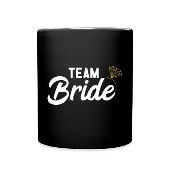Team Bride Braut I JGA Junggesellinnenabschied - Tasse einfarbig - Schwarz - Vorne
