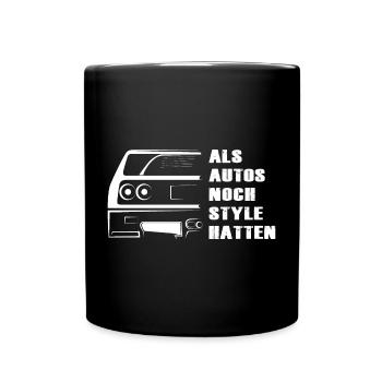 autos style f40 oldtimer Symbol sportscars Auto - Tasse einfarbig - Schwarz - Vorne