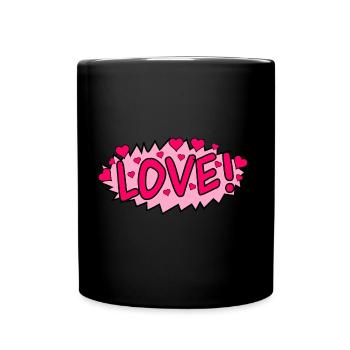 Love - Tasse einfarbig - Schwarz - Vorne