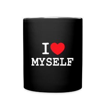 I love Myself - Tasse einfarbig - Schwarz - Vorne