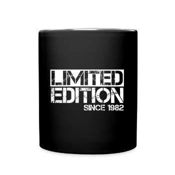 Limited Edition 1982 Birthday birth year birth - Full Colour Mug - black - Front