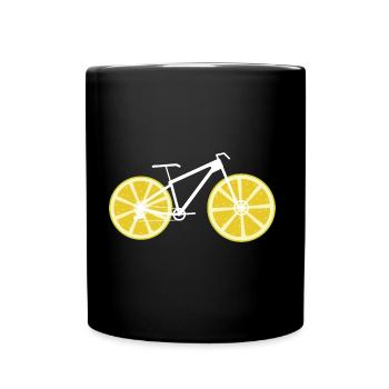Lemon Bike - Full Colour Mug - black - Front