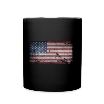 USA - Tasse einfarbig - Schwarz - Vorne
