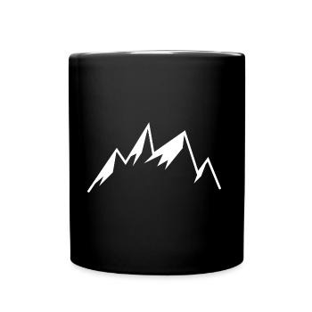 Berge Berg - Tasse einfarbig - Schwarz - Vorne