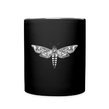 Dessin d'un essaim de crâne blanc - Mug uni - noir - Devant