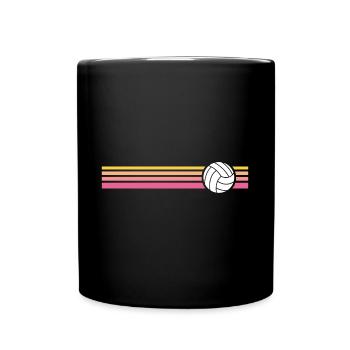 retro volleyball volleyball - Full Colour Mug - black - Front