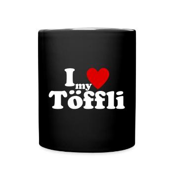 I Love my Töffli - Tasse einfarbig - Schwarz - Vorne