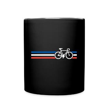 bicyclette vélo de course nationale de France - Mug uni - noir - Devant